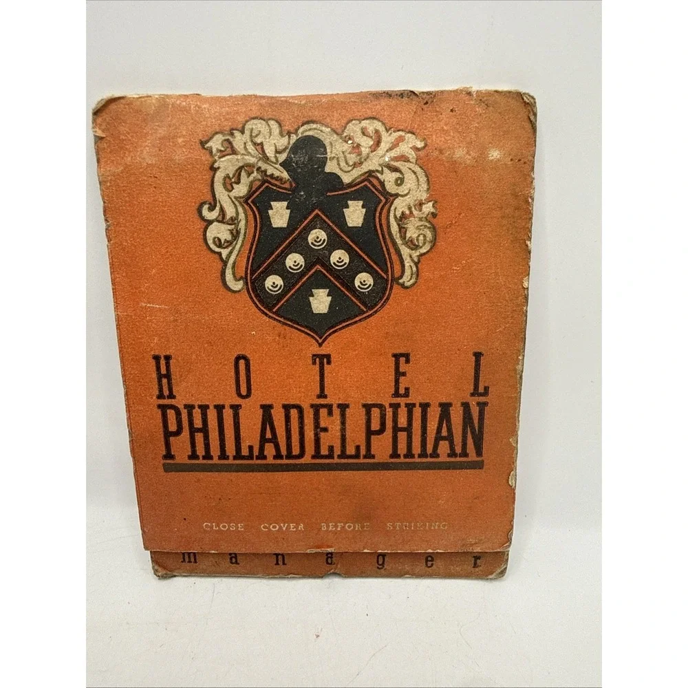 The Philadelphian Hotel Mirror Room Matchbook Unused